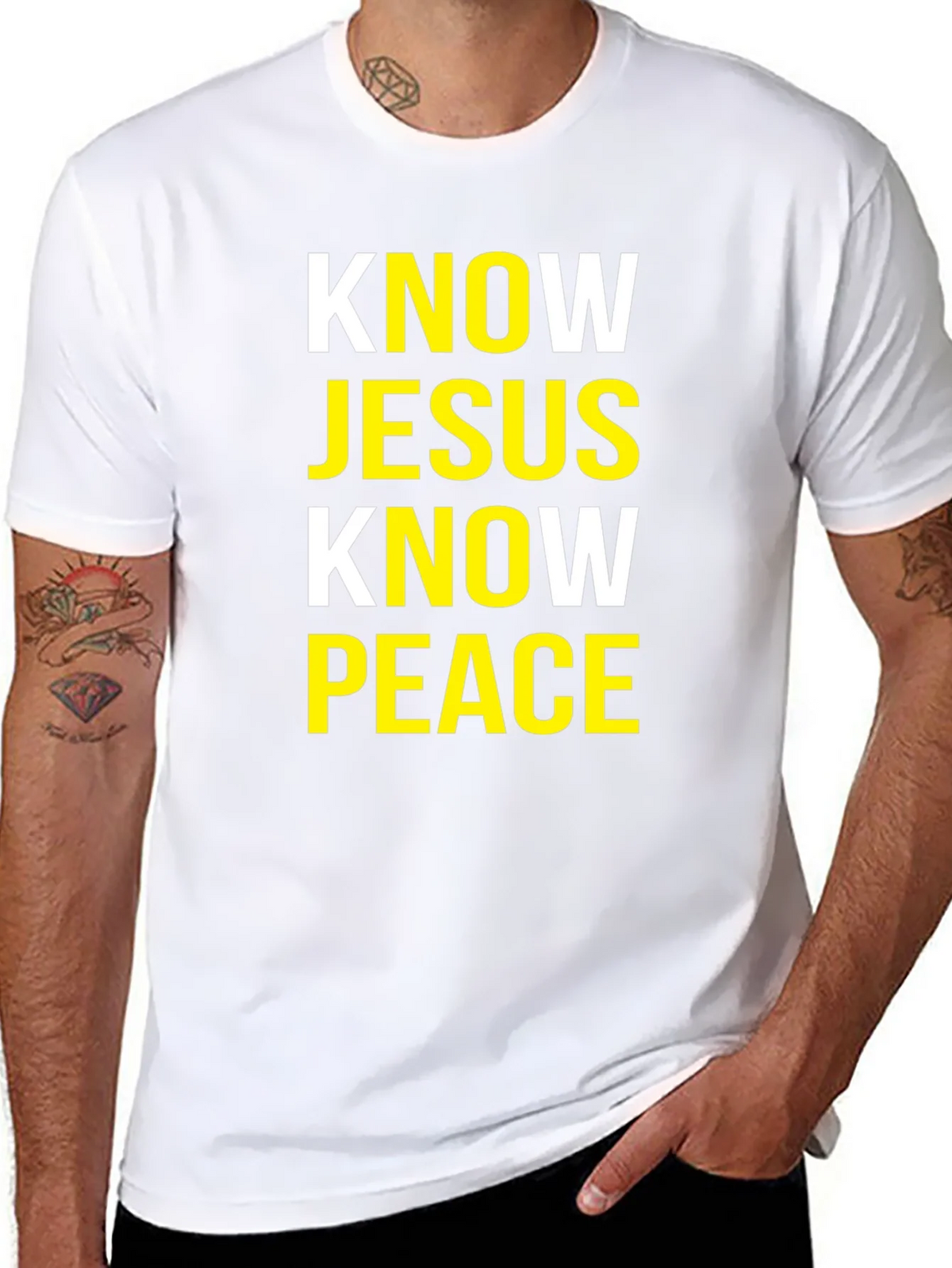 Know Jesus Peace Black T-Shirt product image 1