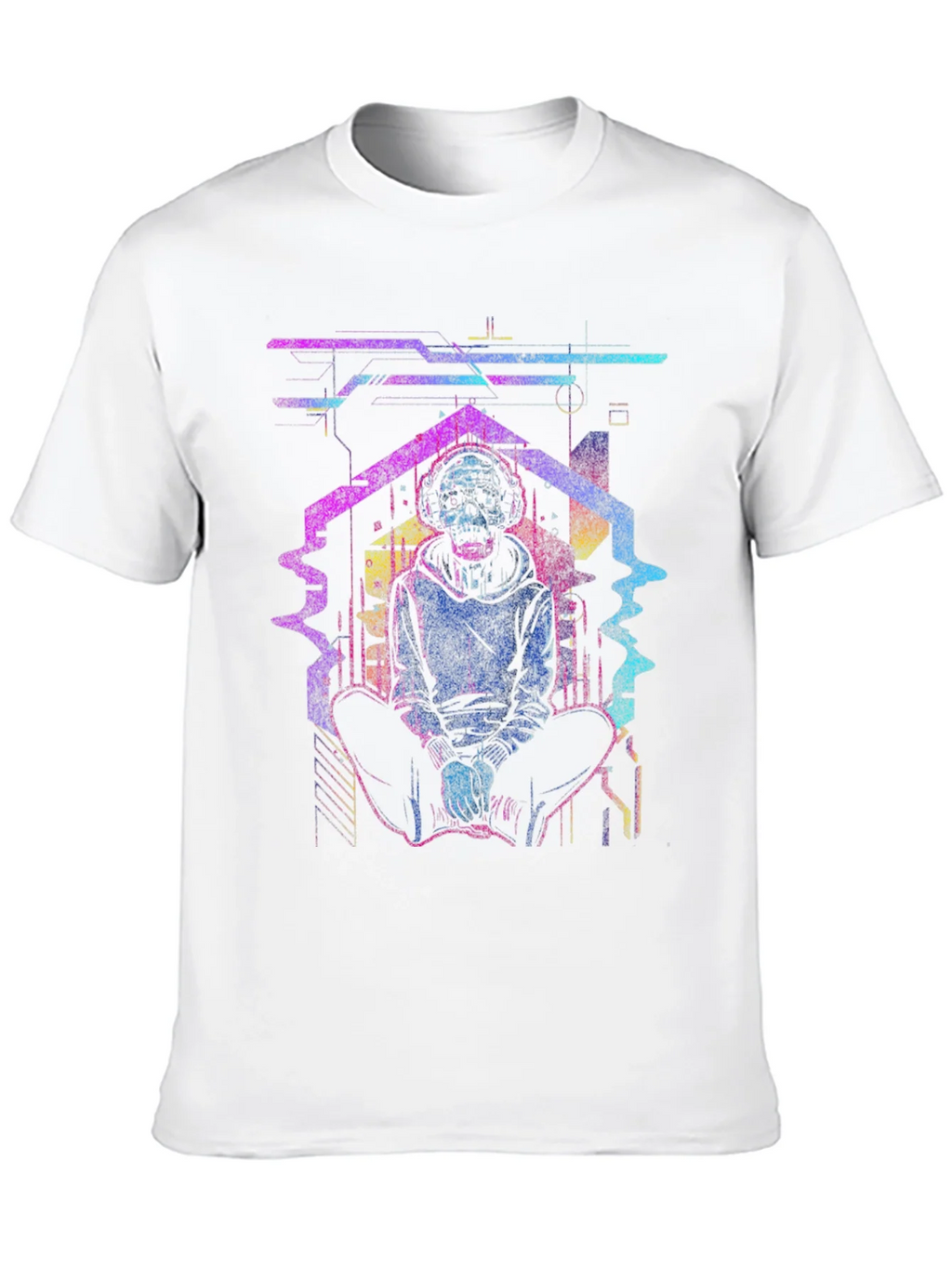 Cyberpunk Skull Graphic Tee - Black product image 6