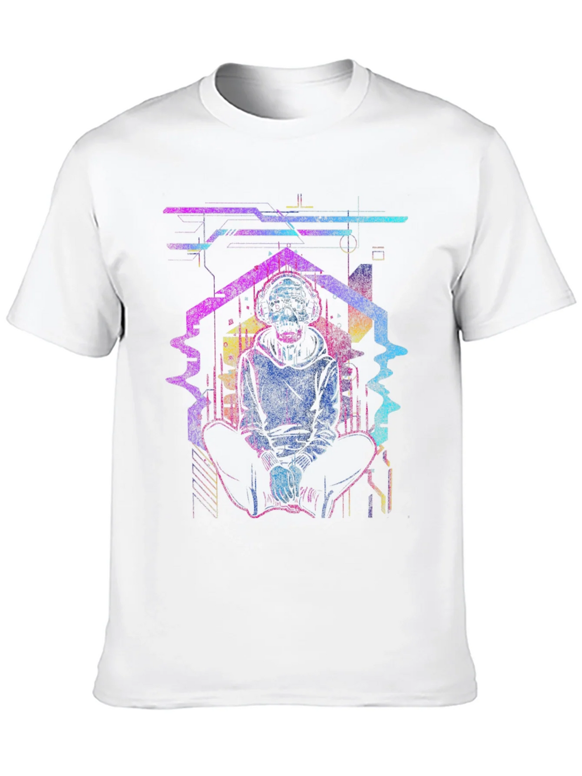 Cyberpunk Skull Graphic Tee - Black product image 6