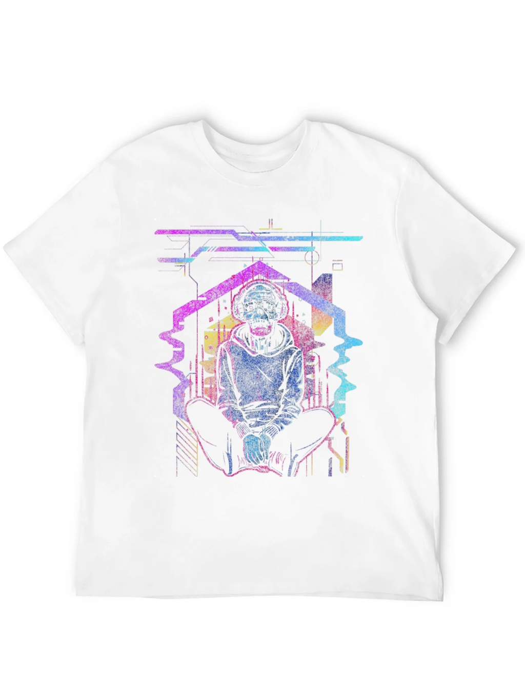 Cyberpunk Skull Graphic Tee - Black product image 8