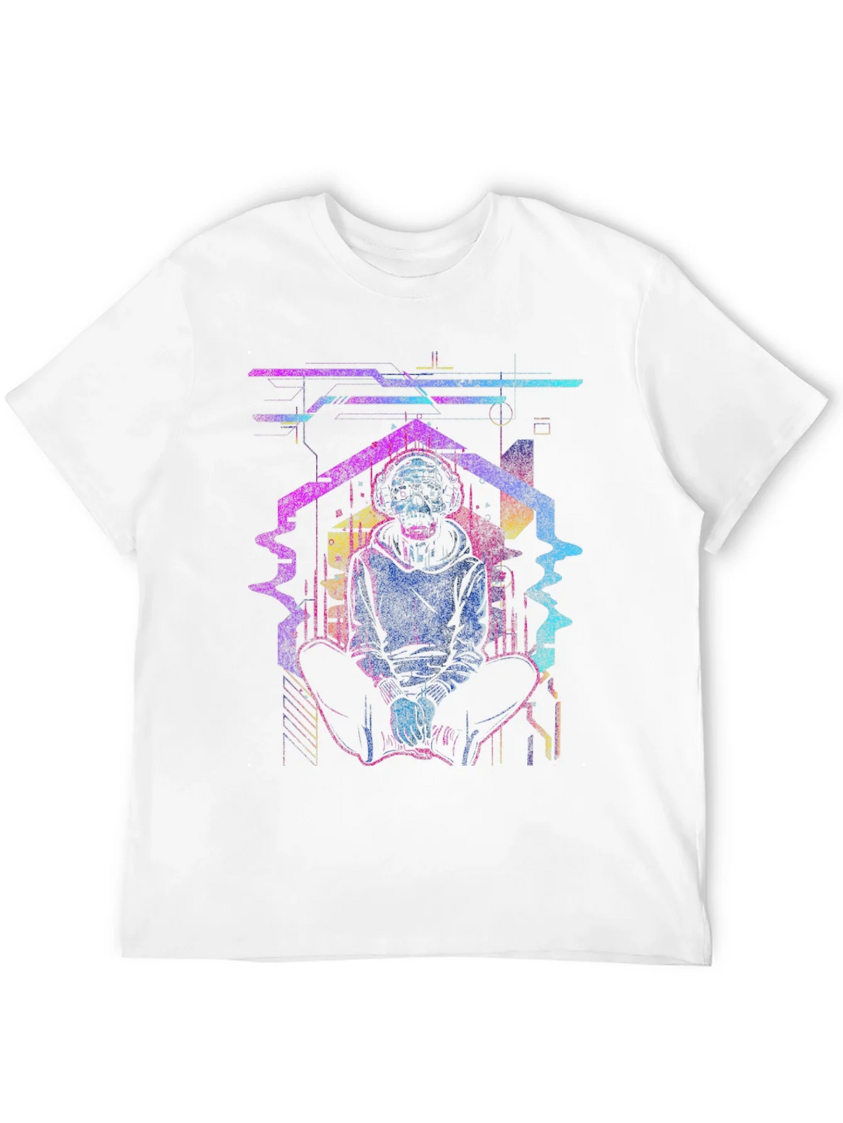 Cyberpunk Skull Graphic Tee - Black product image 8