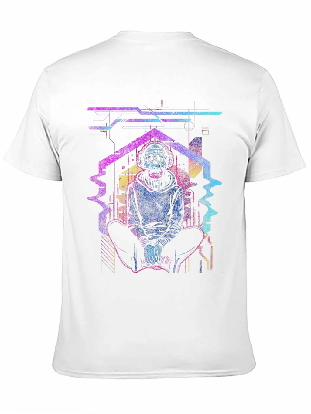 Cyberpunk Skull Graphic Tee - Black product image 7