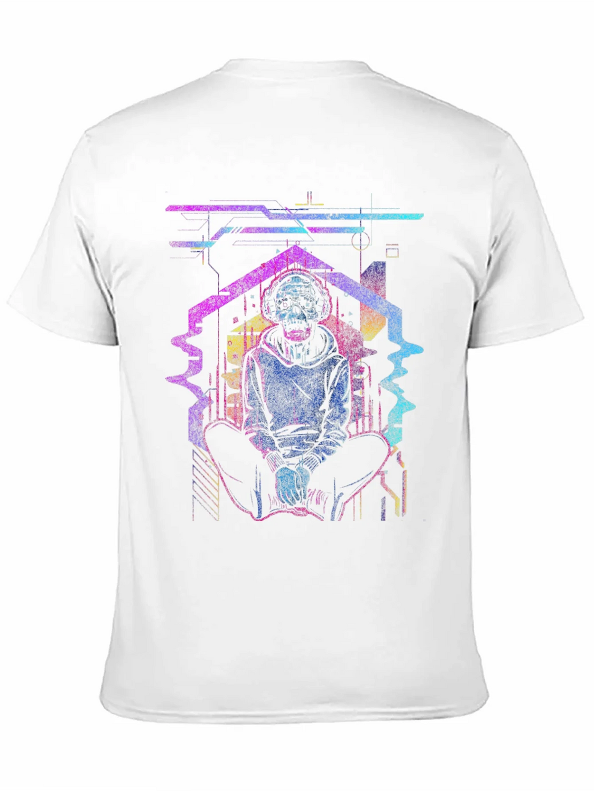 Cyberpunk Skull Graphic Tee - Black product image 7