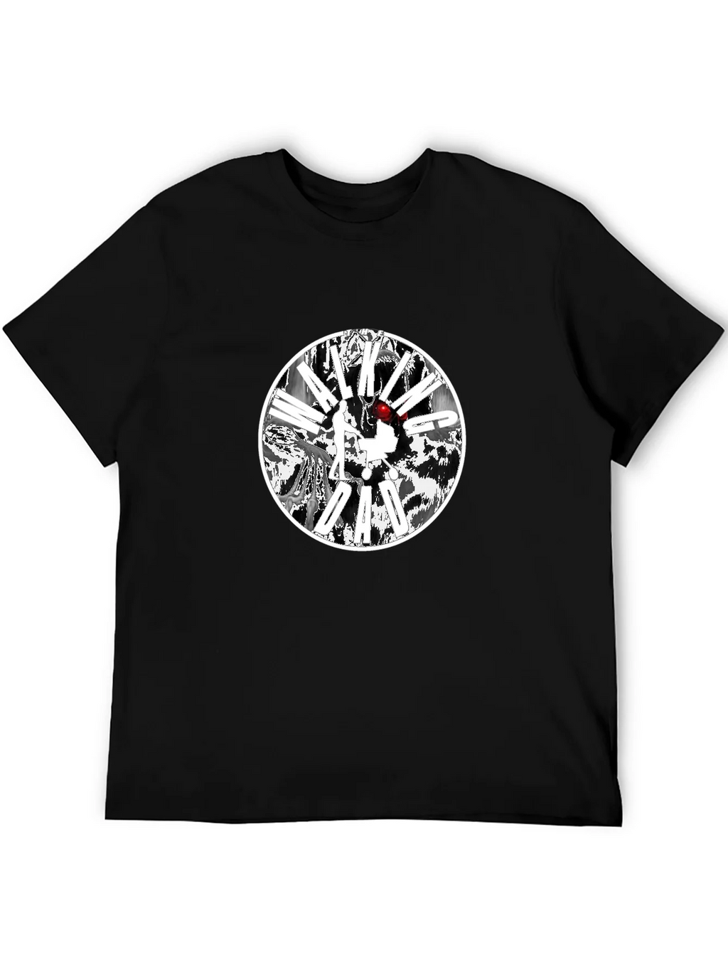 Black T-Shirt with Circular Graphic Design product image 5