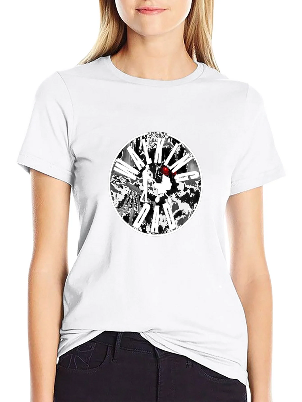 Black T-Shirt with Circular Graphic Design product image 7