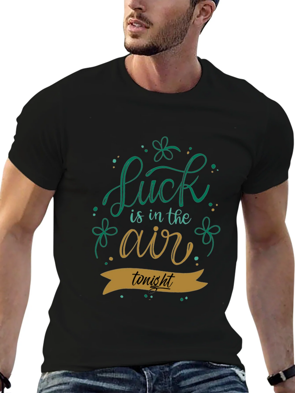 Lucky St. Patricks Day Black T-Shirt product image 4