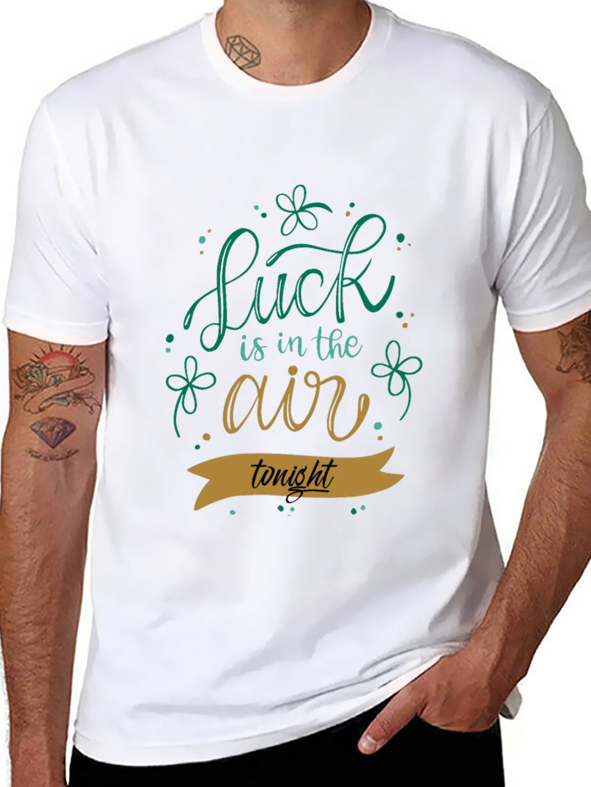 Lucky St. Patricks Day Black T-Shirt product image 5