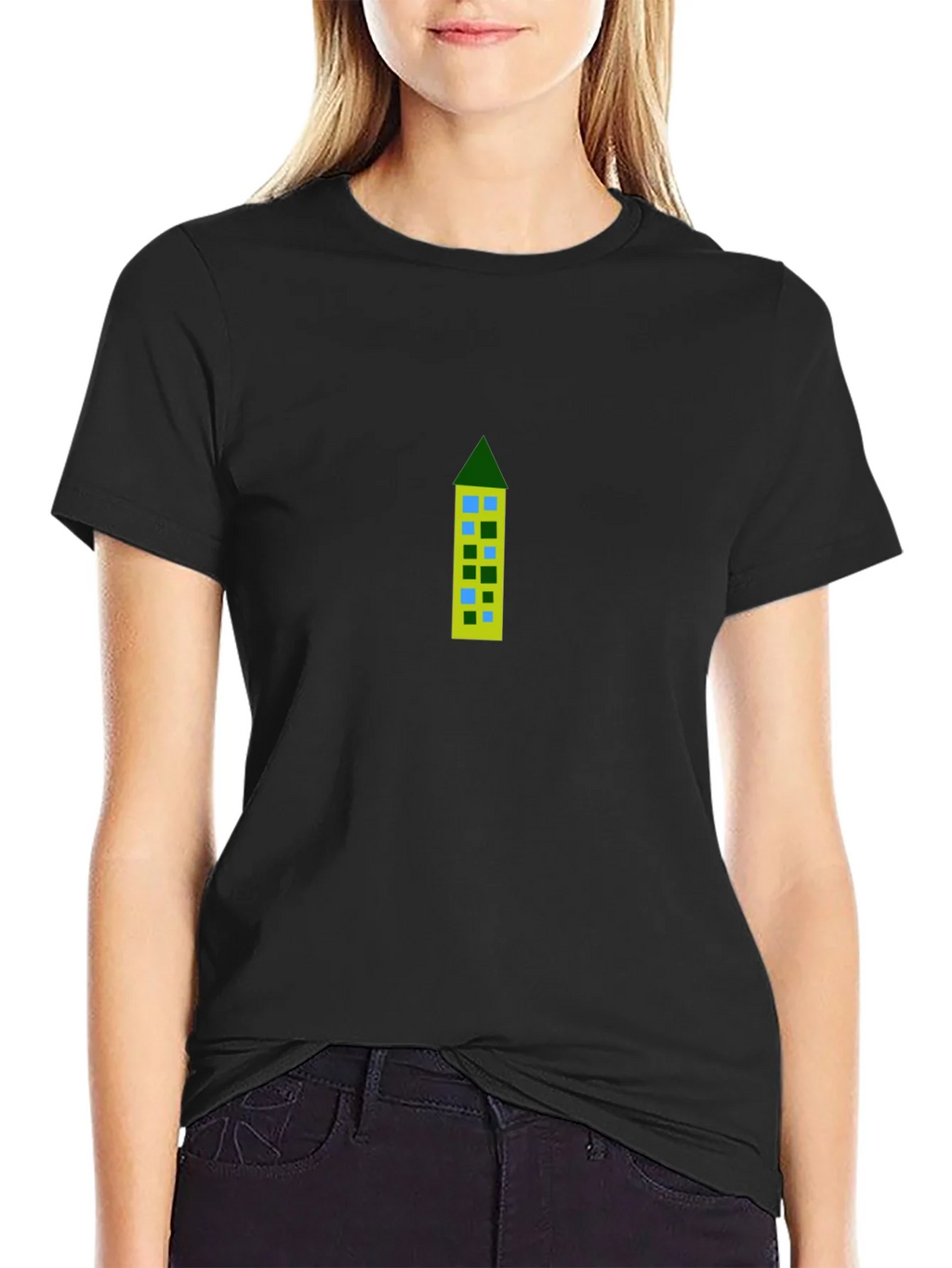 Building Print Black Tee product image 2
