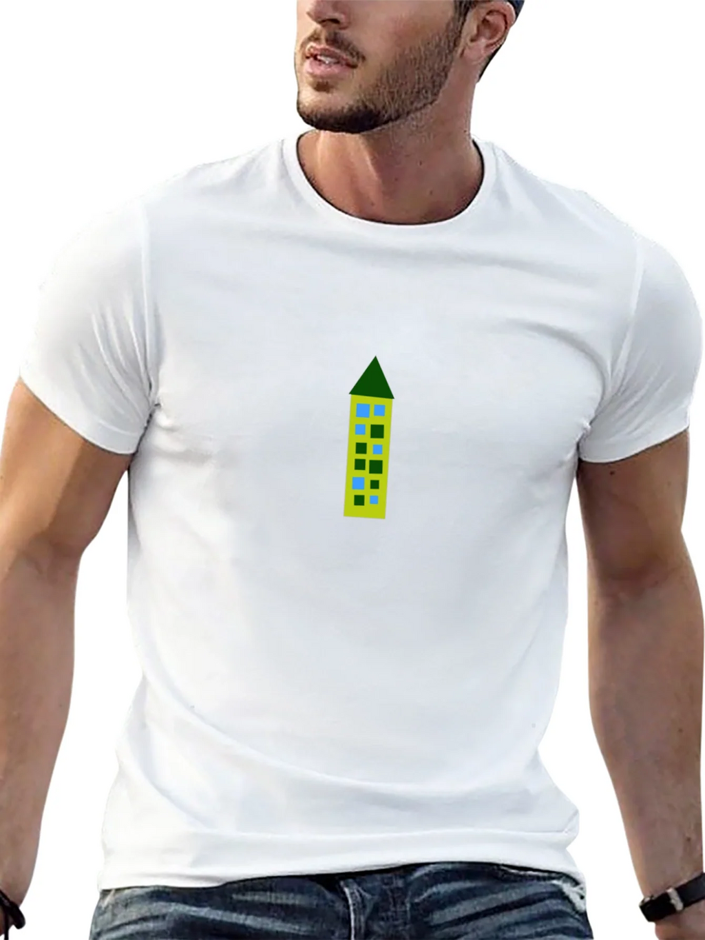 Building Print Black Tee product image 10