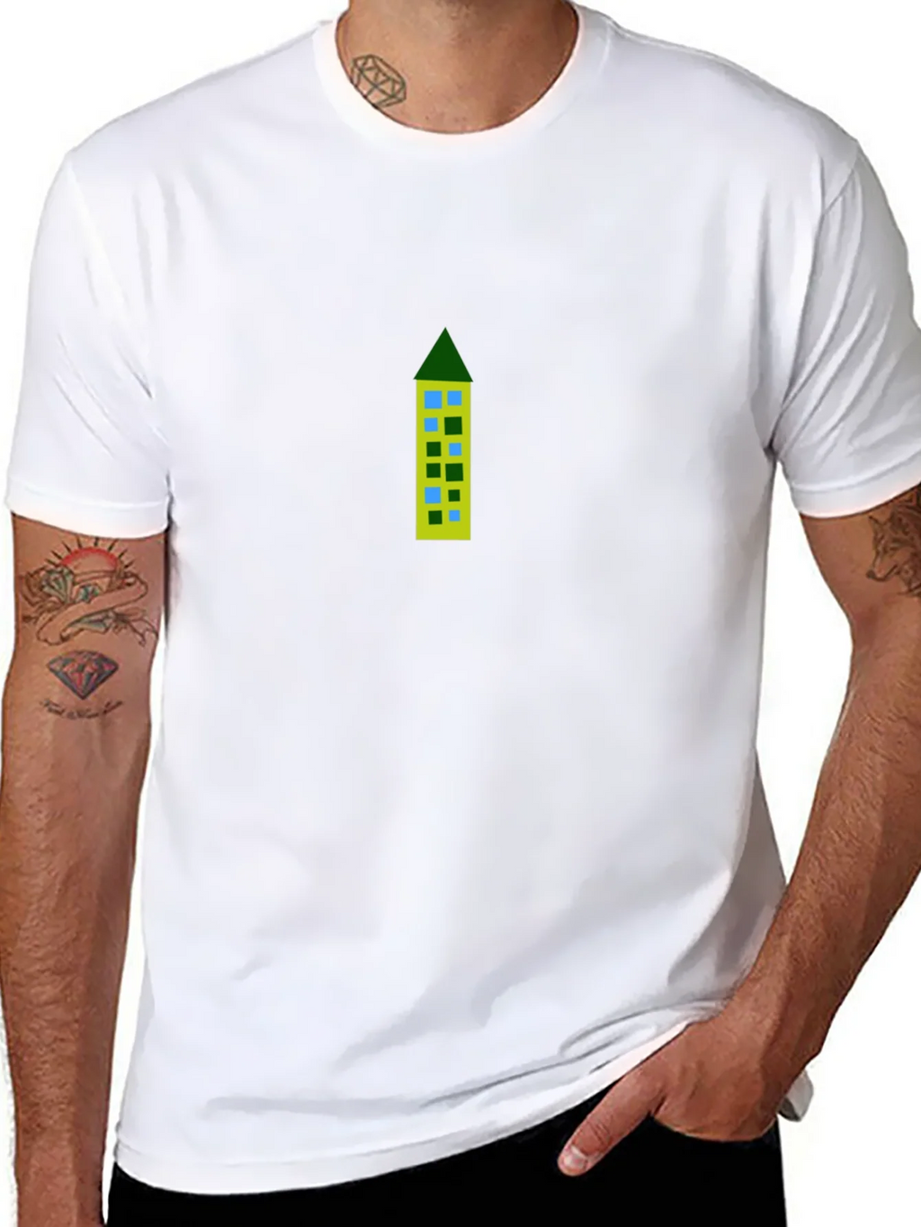 Building Print Black Tee product image 6