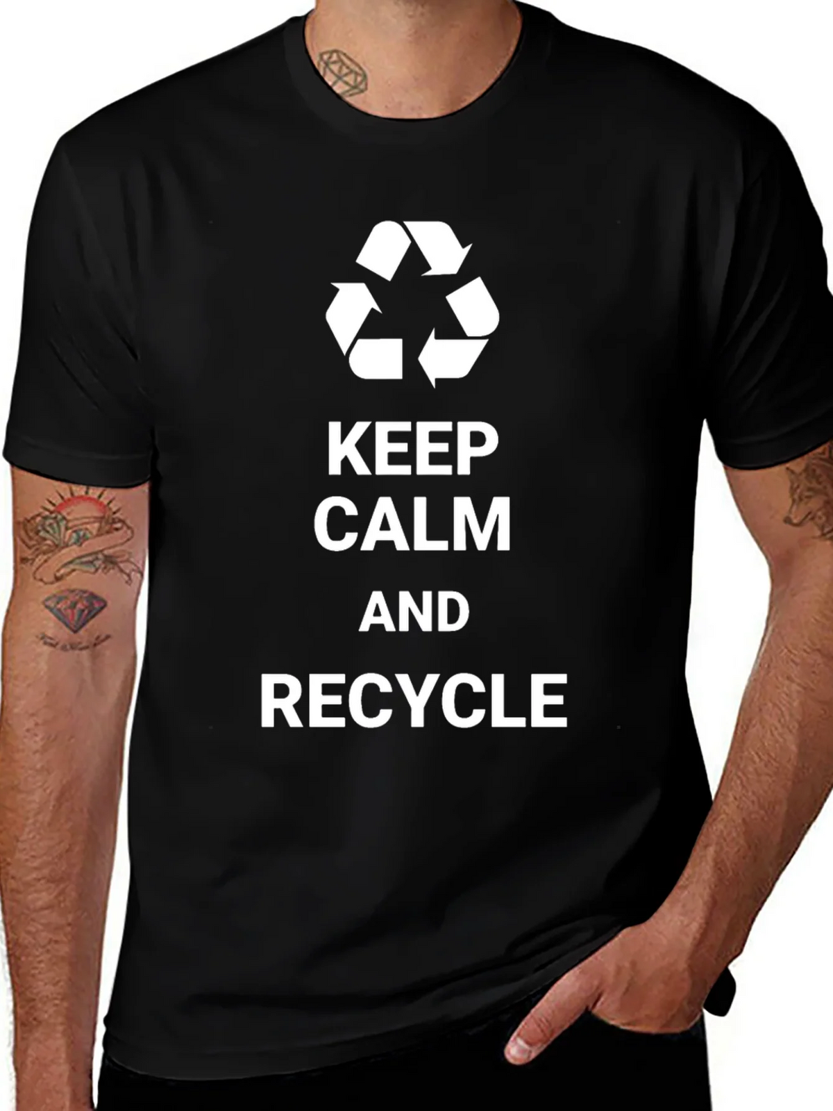 Keep Calm and Recycle T-Shirt - Eco-Friendly Tee product image 1