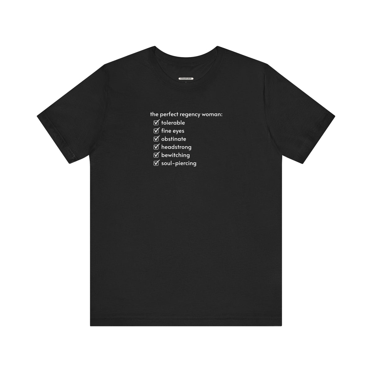 The Perfect Regency Woman Checklist T-Shirt (Jane Austen) product image 9