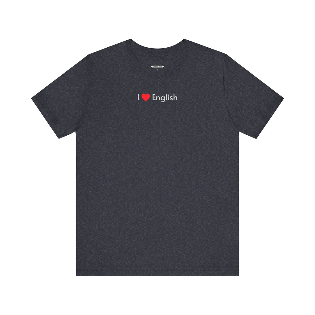 I Love English Minimalist Style T-Shirt product image 10