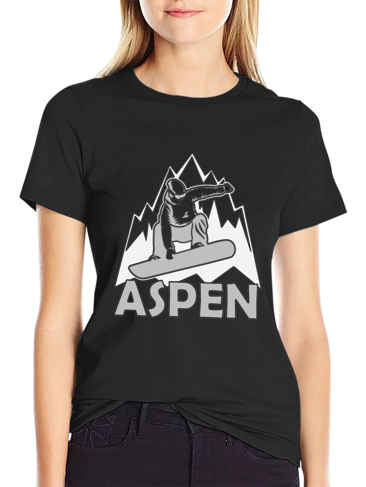 Aspen Snowboarder Graphic T-Shirt - Black product image 2