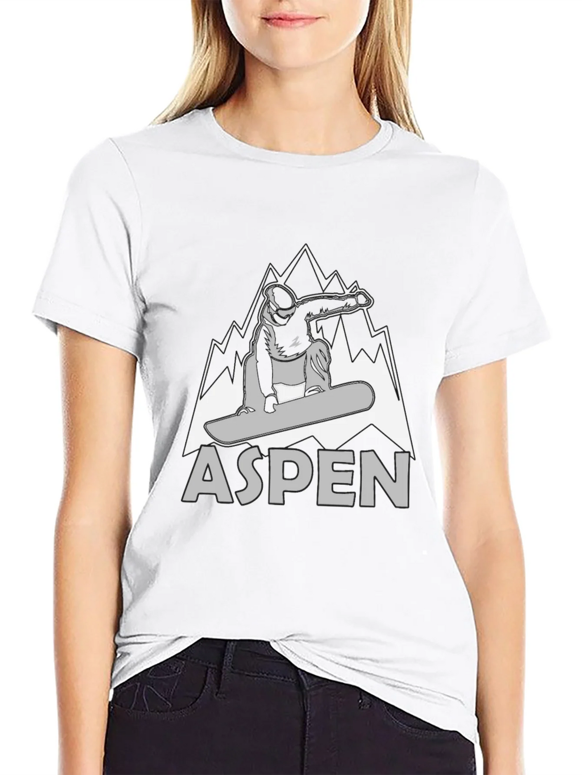 Aspen Snowboarder Graphic T-Shirt - Black product image 8