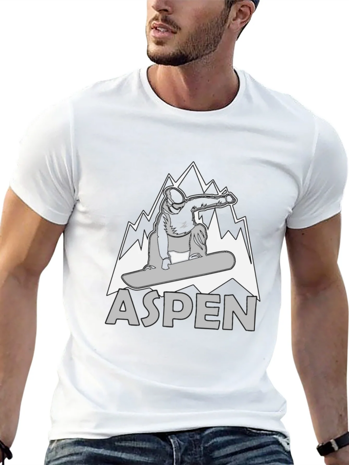Aspen Snowboarder Graphic T-Shirt - Black product image 12