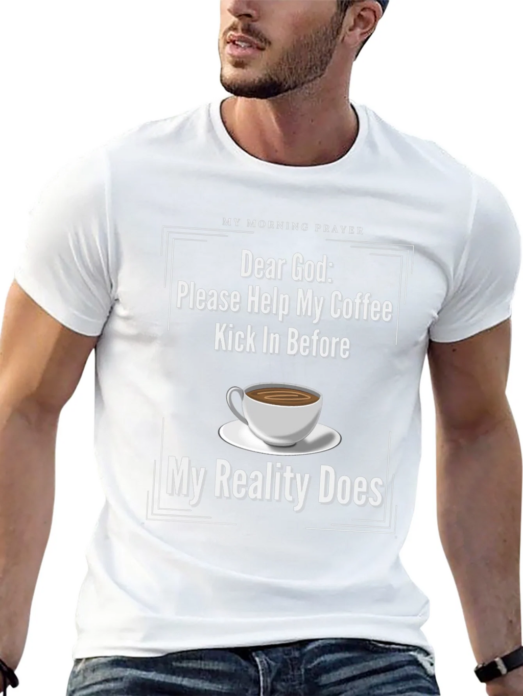 Funny Coffee Prayer T-Shirt for Lovers product image 7