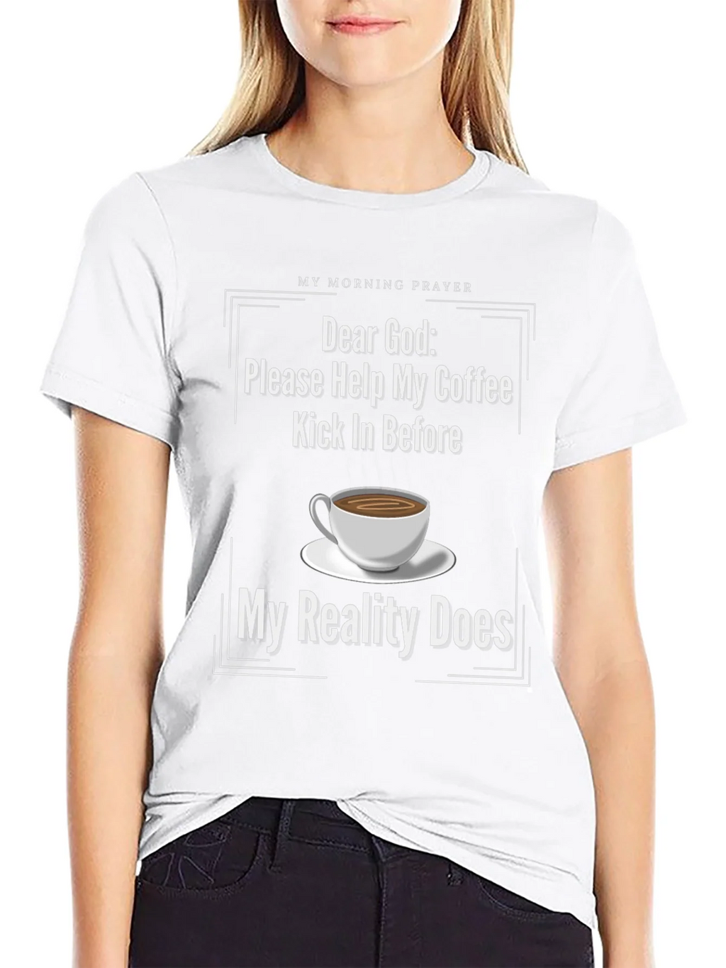 Funny Coffee Prayer T-Shirt for Lovers product image 4
