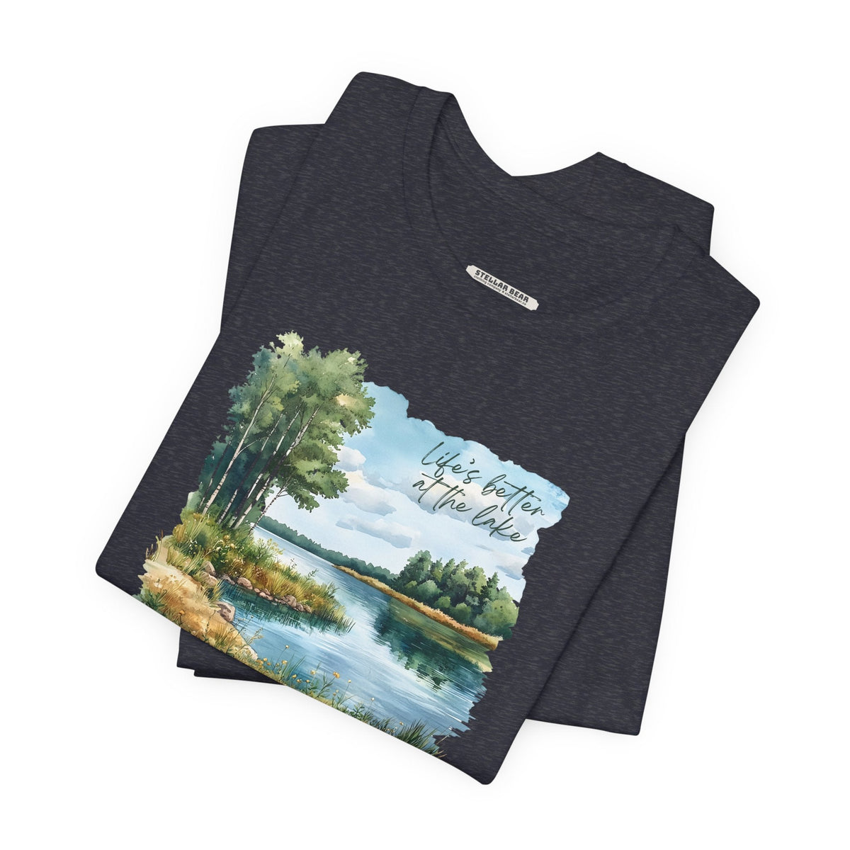 Life's Better at the Lake, Spring Trees Graphic T-Shirt product image 2