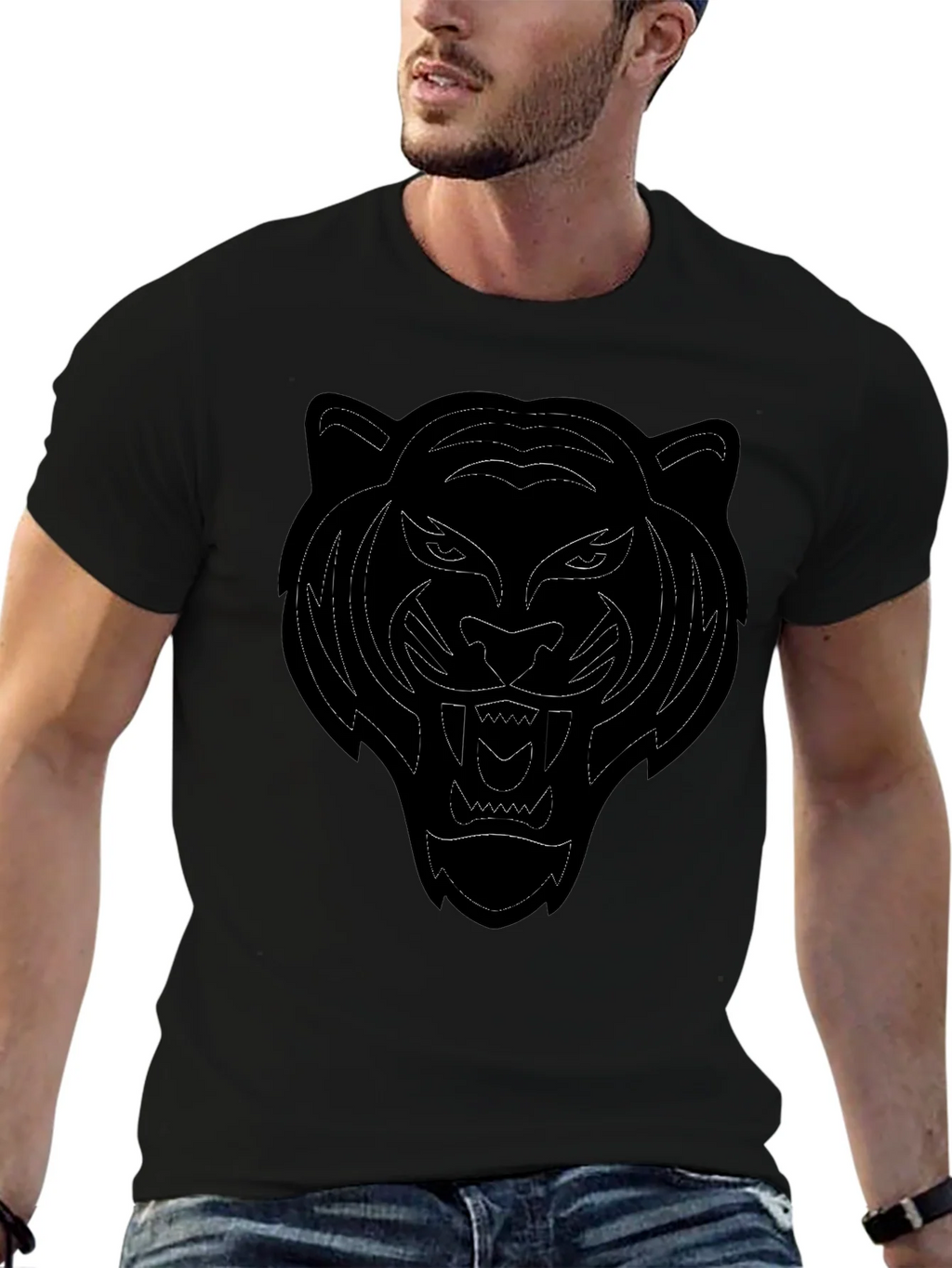 Black Tiger Graphic Tee - Mens Casual T-Shirt product image 6