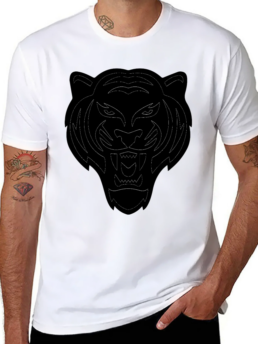 Black Tiger Graphic Tee - Mens Casual T-Shirt product image 7
