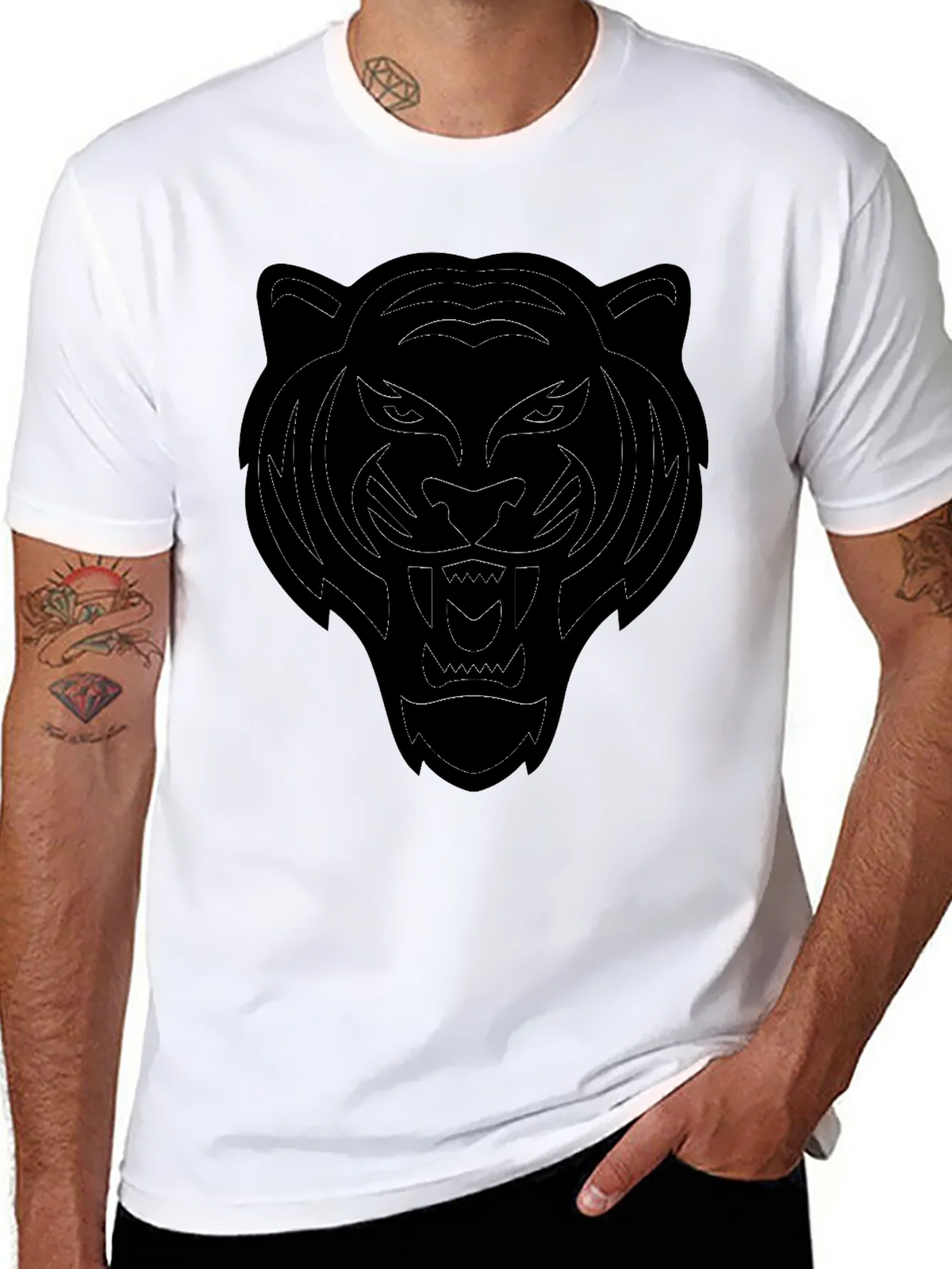 Black Tiger Graphic Tee - Mens Casual T-Shirt product image 7