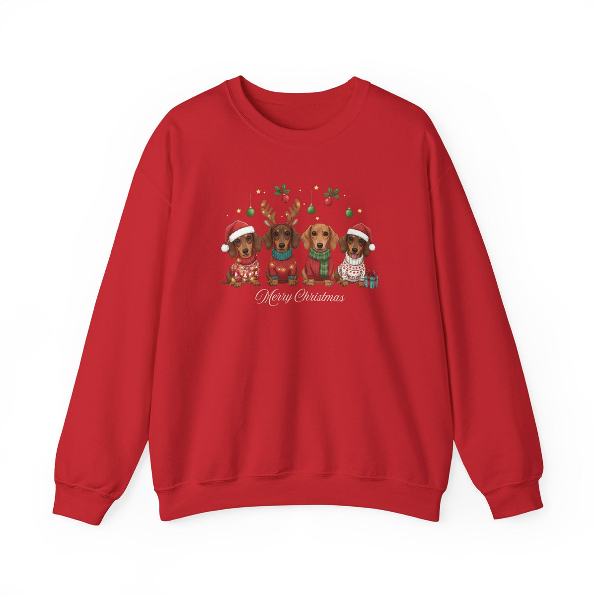 Dachshund Merry Christmas Graphic Sweatshirt product image 8