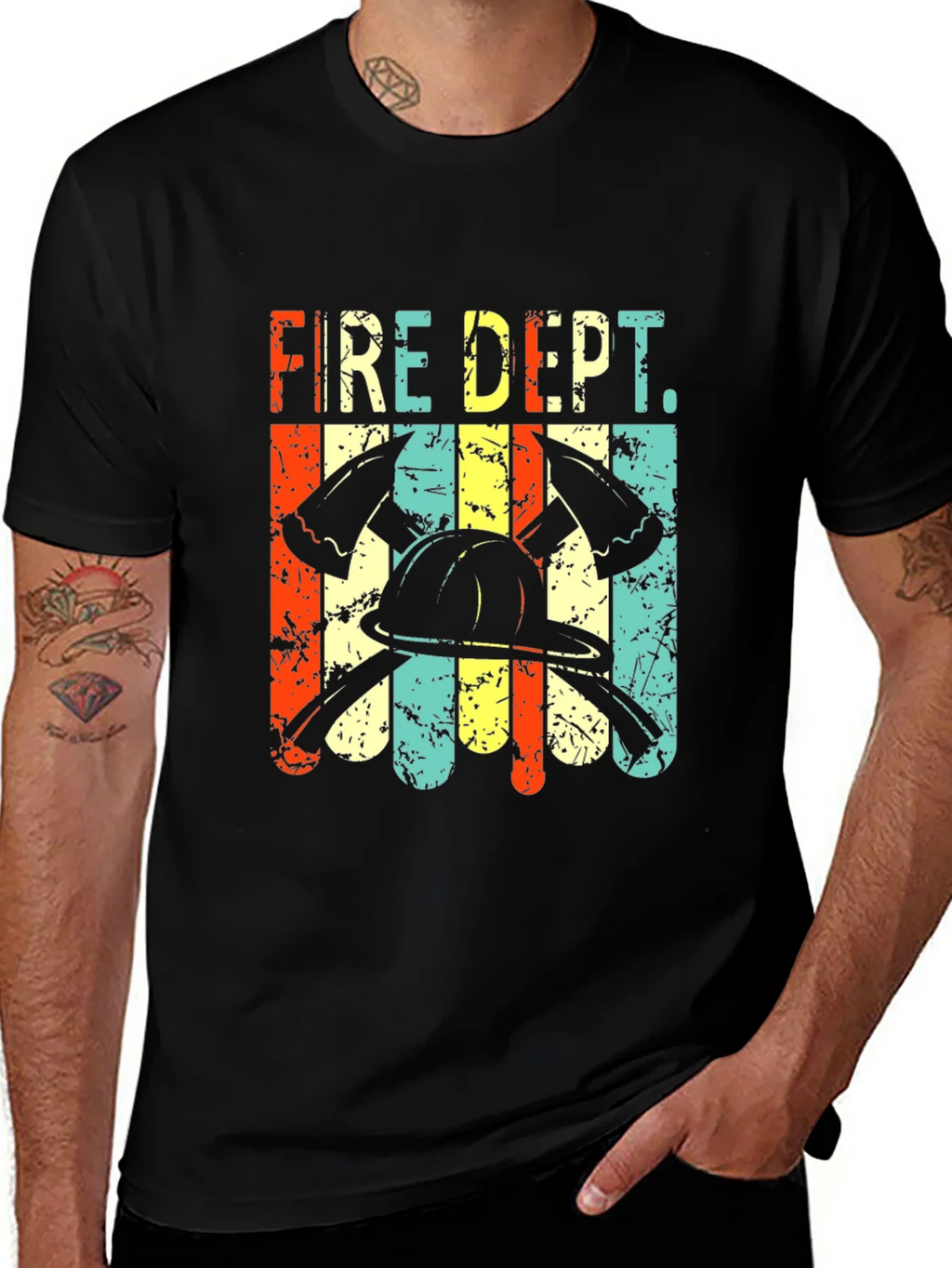 Retro Fire Dept. Graphic Tee product image 1