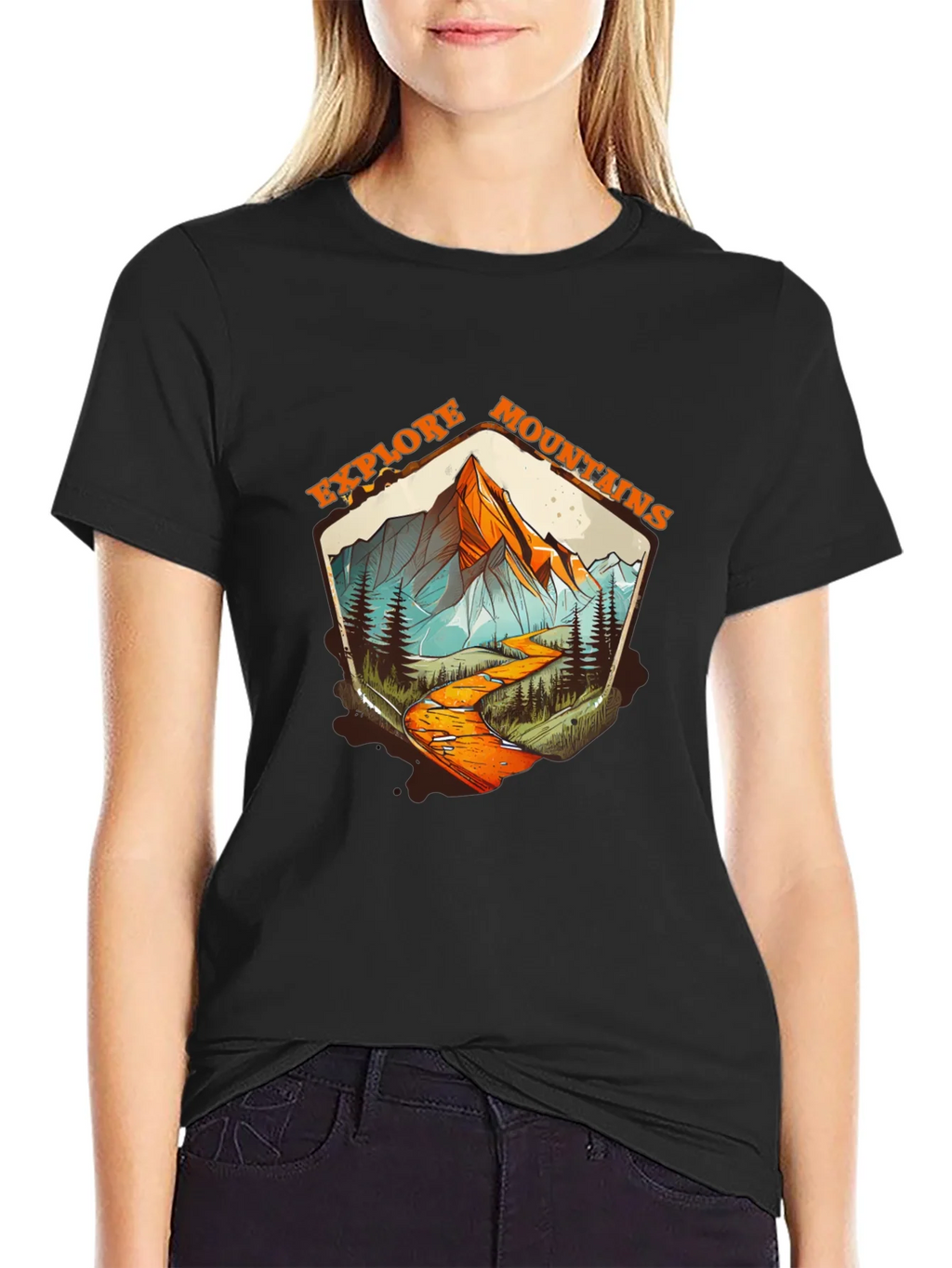 Explore Mountains Graphic Tee - Black product image 2