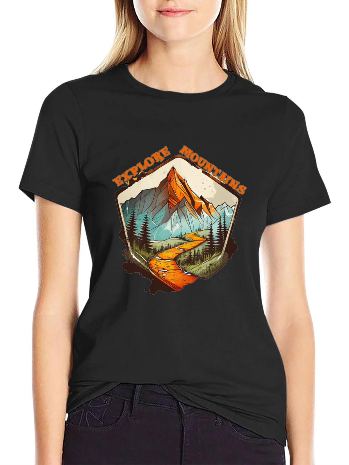 Explore Mountains Graphic Tee - Black product image 2