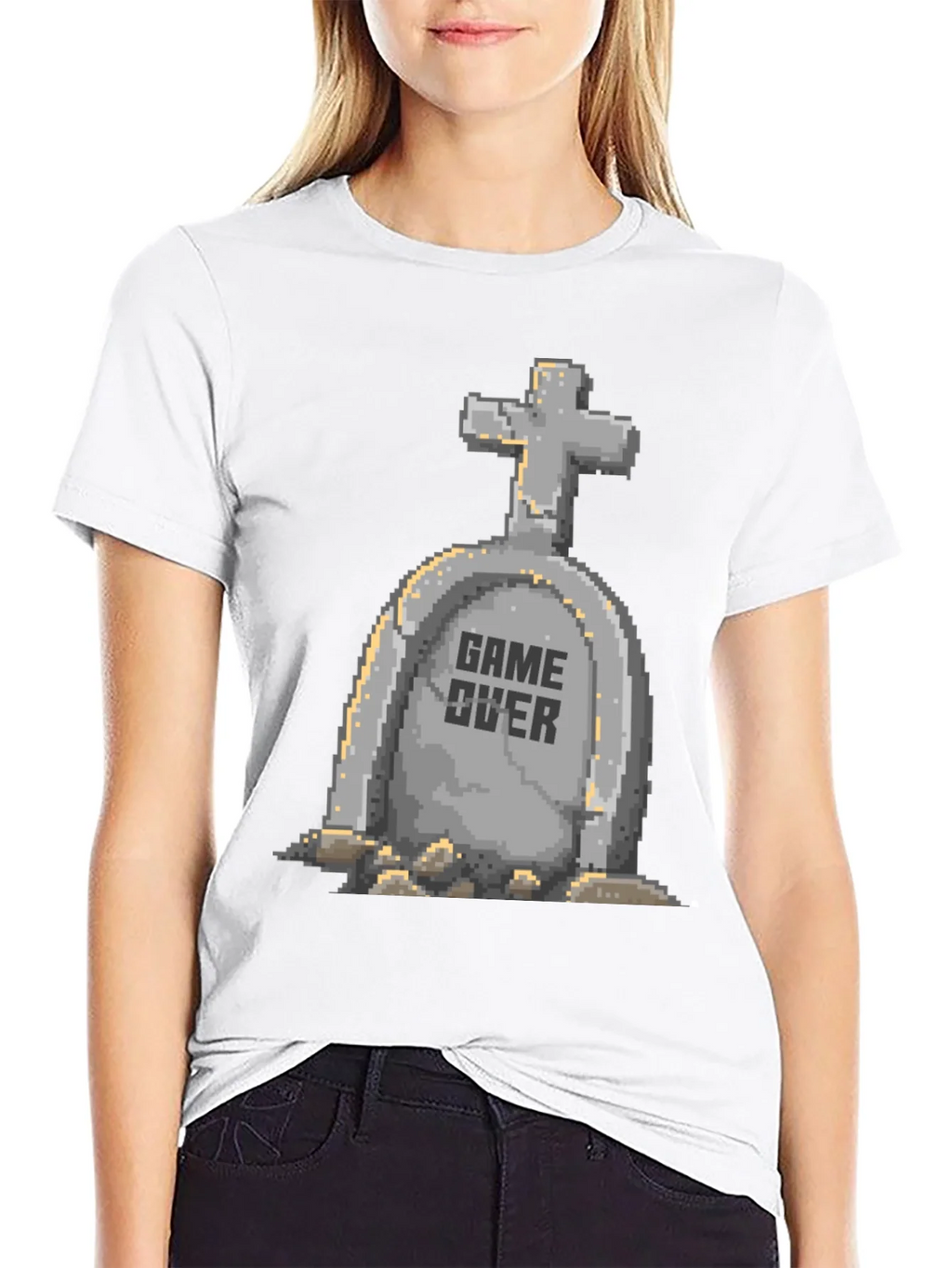Game Over Pixel Art T-Shirt - Black product image 4