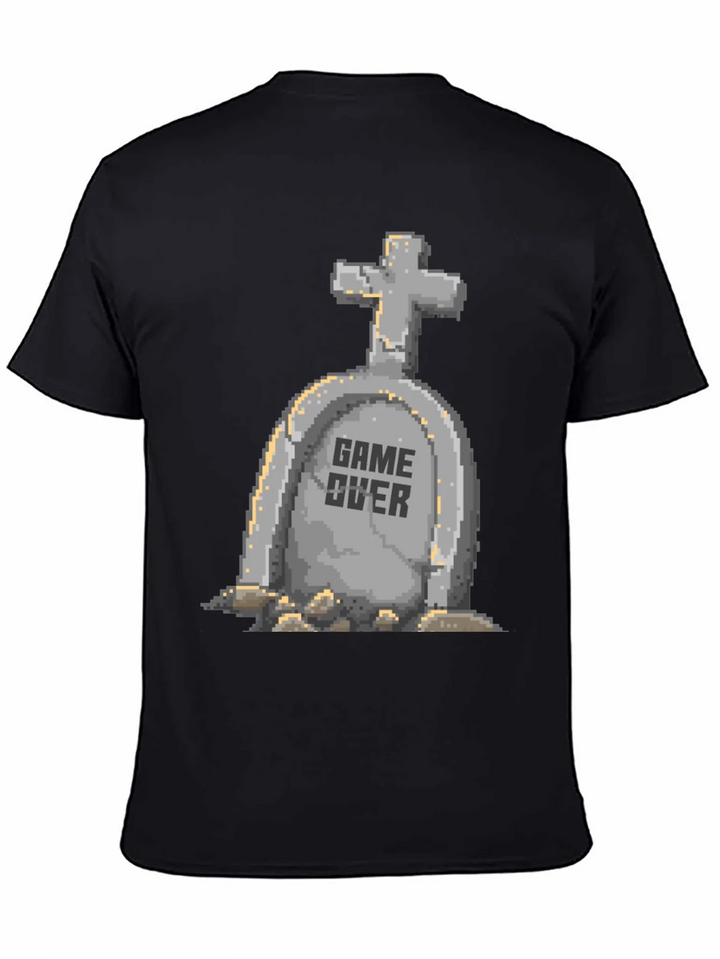 Game Over Pixel Art T-Shirt - Black product image 2
