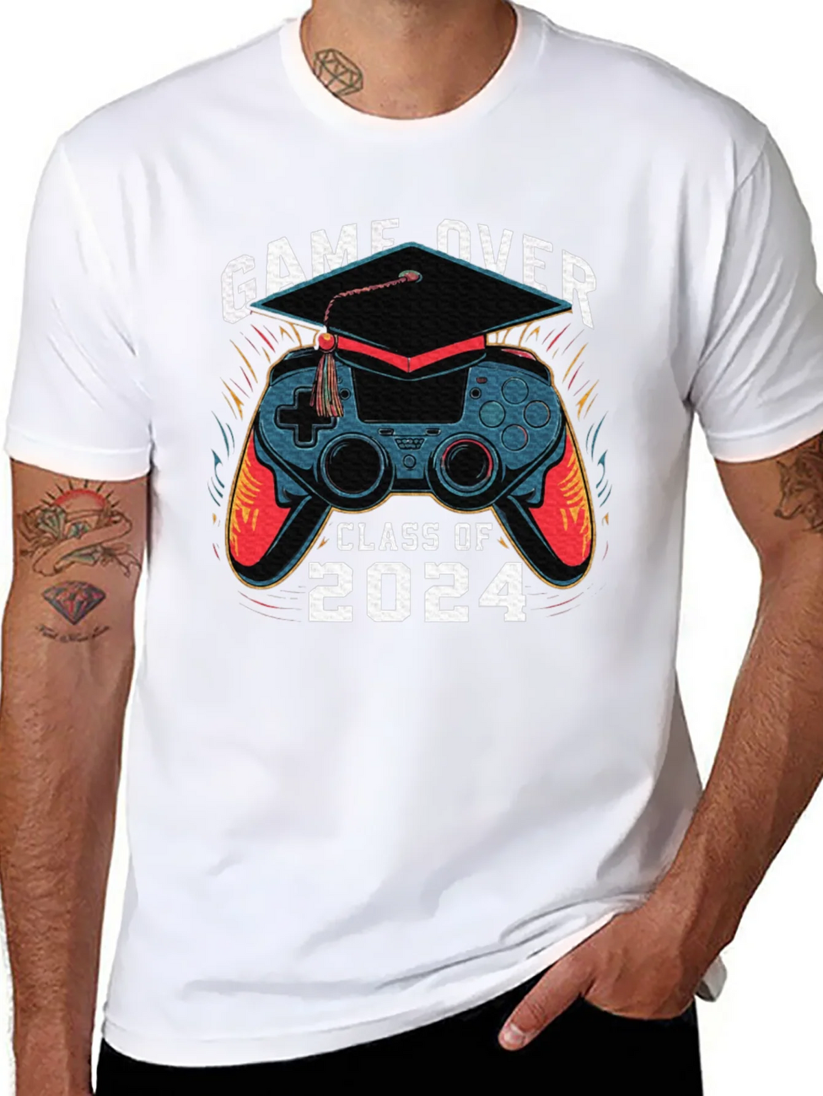 Game Over Class of 2024 Graduation T-Shirt product image 7