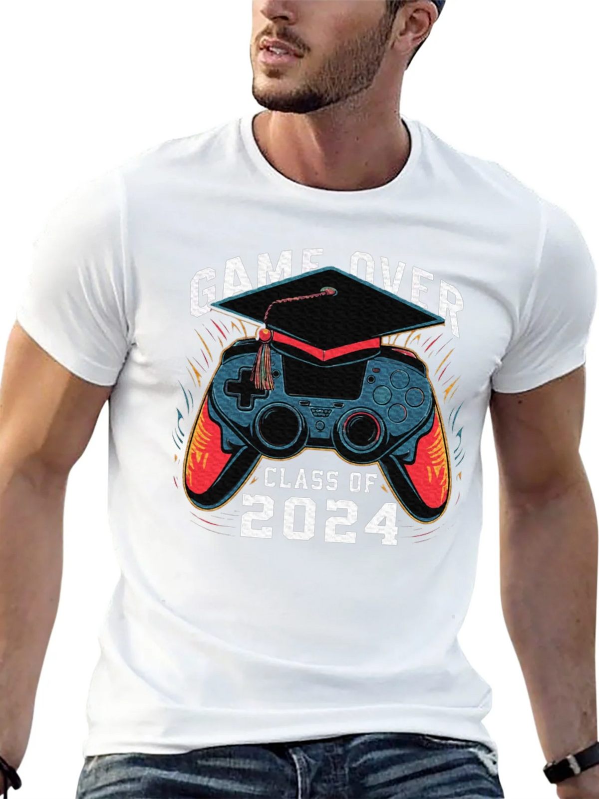 Game Over Class of 2024 Graduation T-Shirt product image 12