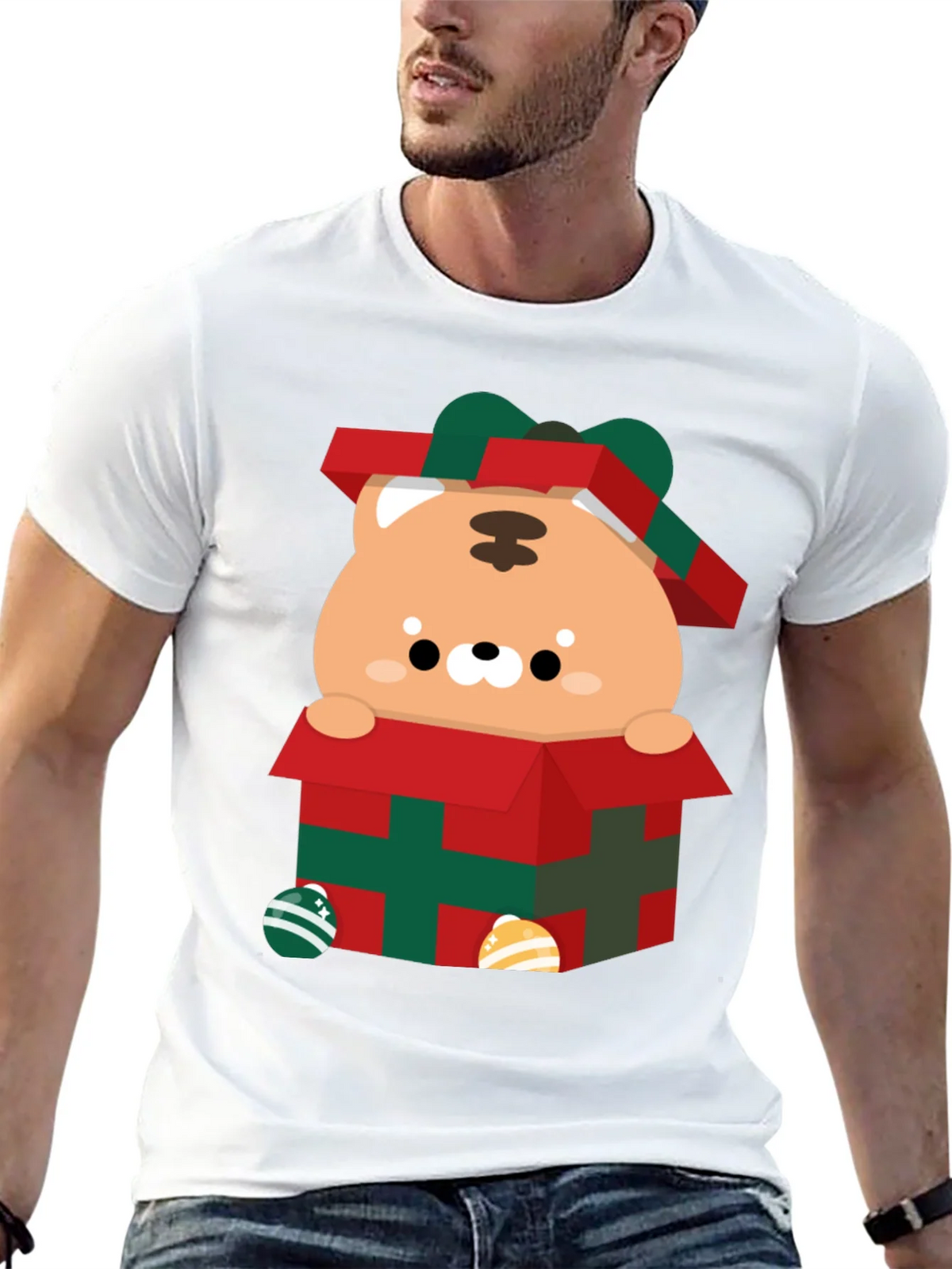 Festive Gift Box Tiger Graphic Tee product image 11