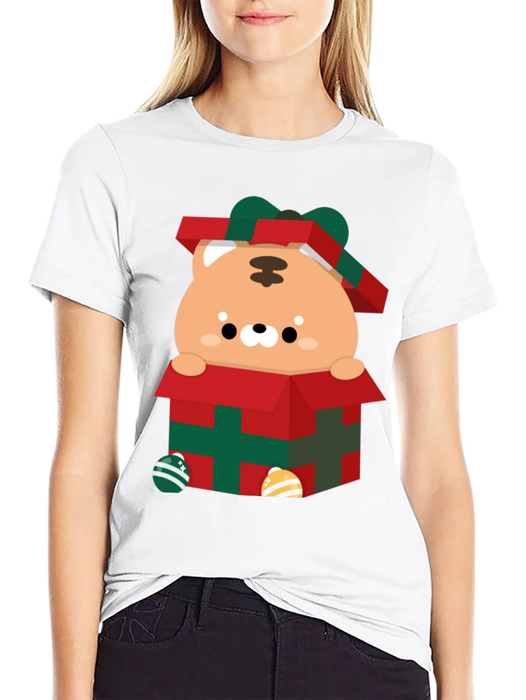 Festive Gift Box Tiger Graphic Tee product image 7