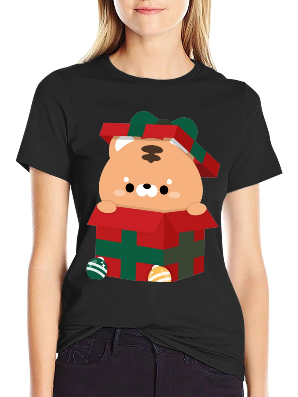 Festive Gift Box Tiger Graphic Tee product image 2