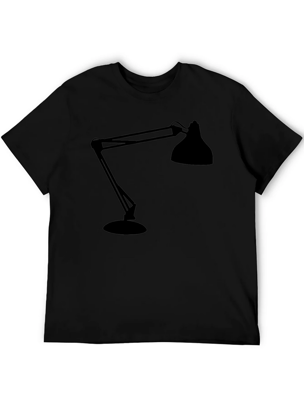 Modern Lamp Graphic Tee - Black Cotton Shirt product image 5