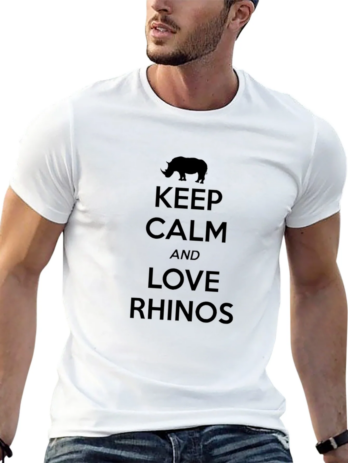 Keep Calm & Love Rhinos T-Shirt product image 11