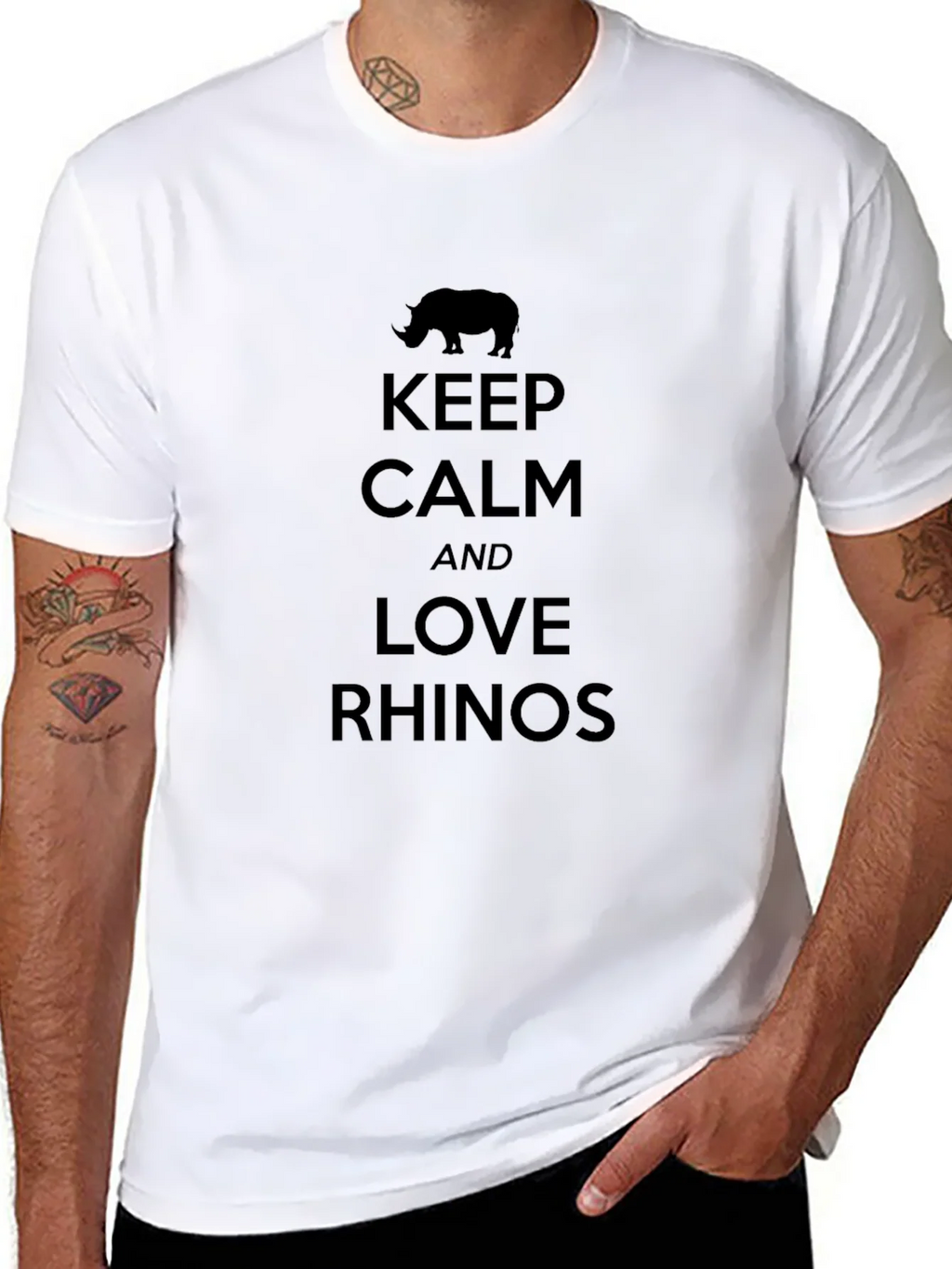 Keep Calm & Love Rhinos T-Shirt product image 7