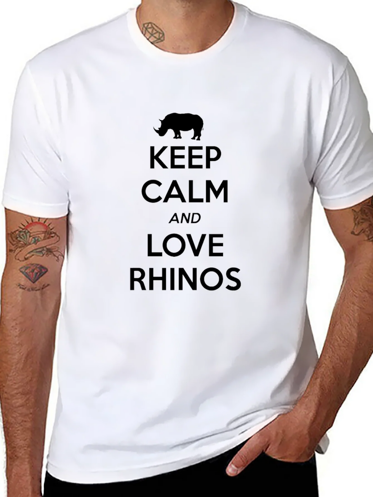 Keep Calm & Love Rhinos T-Shirt product image 7