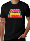 K-Pop Coffee Ramen K-Drama T-Shirt - Korean Culture Tee product image 1