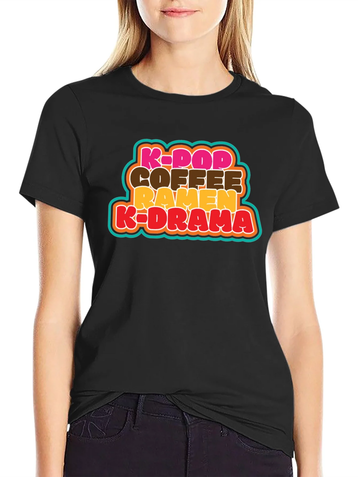 K-Pop Coffee Ramen K-Drama T-Shirt - Korean Culture Tee product image 2