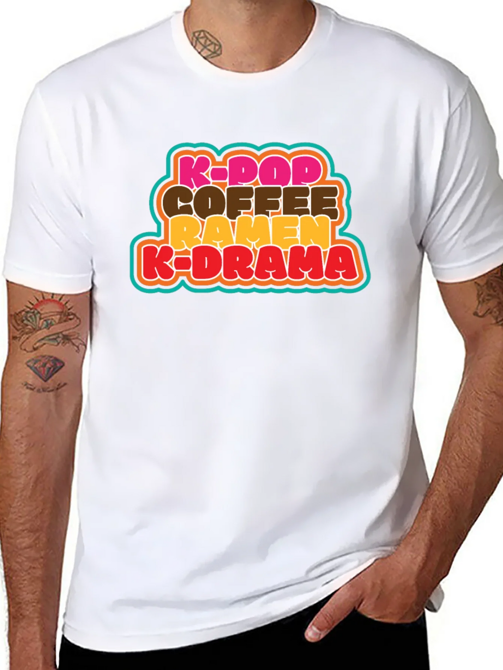 K-Pop Coffee Ramen K-Drama T-Shirt - Korean Culture Tee product image 7