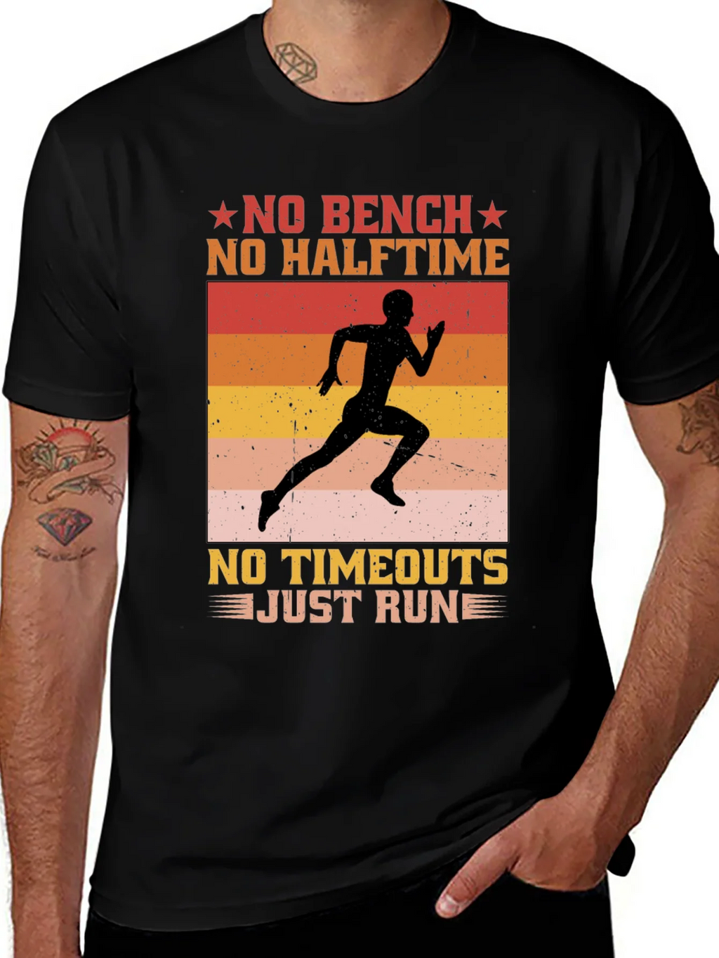 No Bench No Halftime Running T-Shirt product image 1