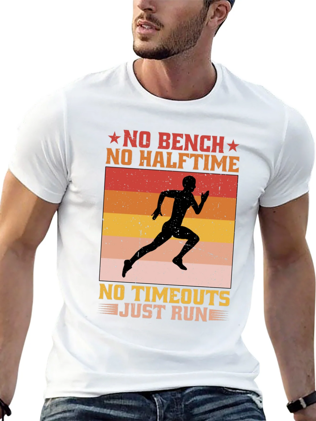 No Bench No Halftime Running T-Shirt product image 12