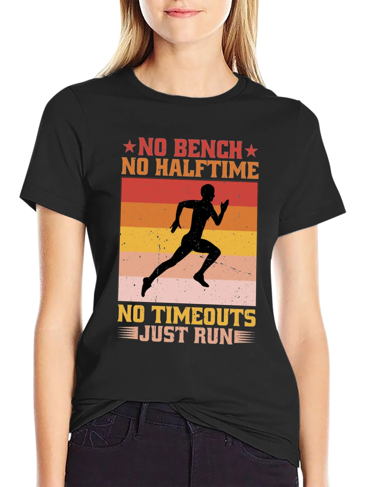 No Bench No Halftime Running T-Shirt product image 2