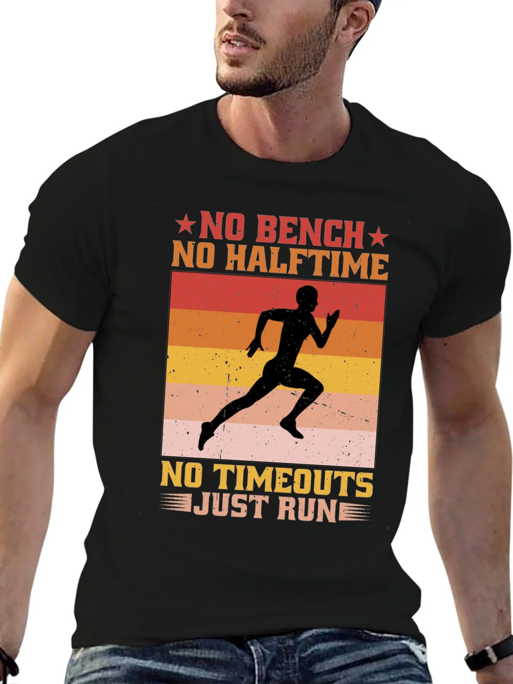 No Bench No Halftime Running T-Shirt product image 6