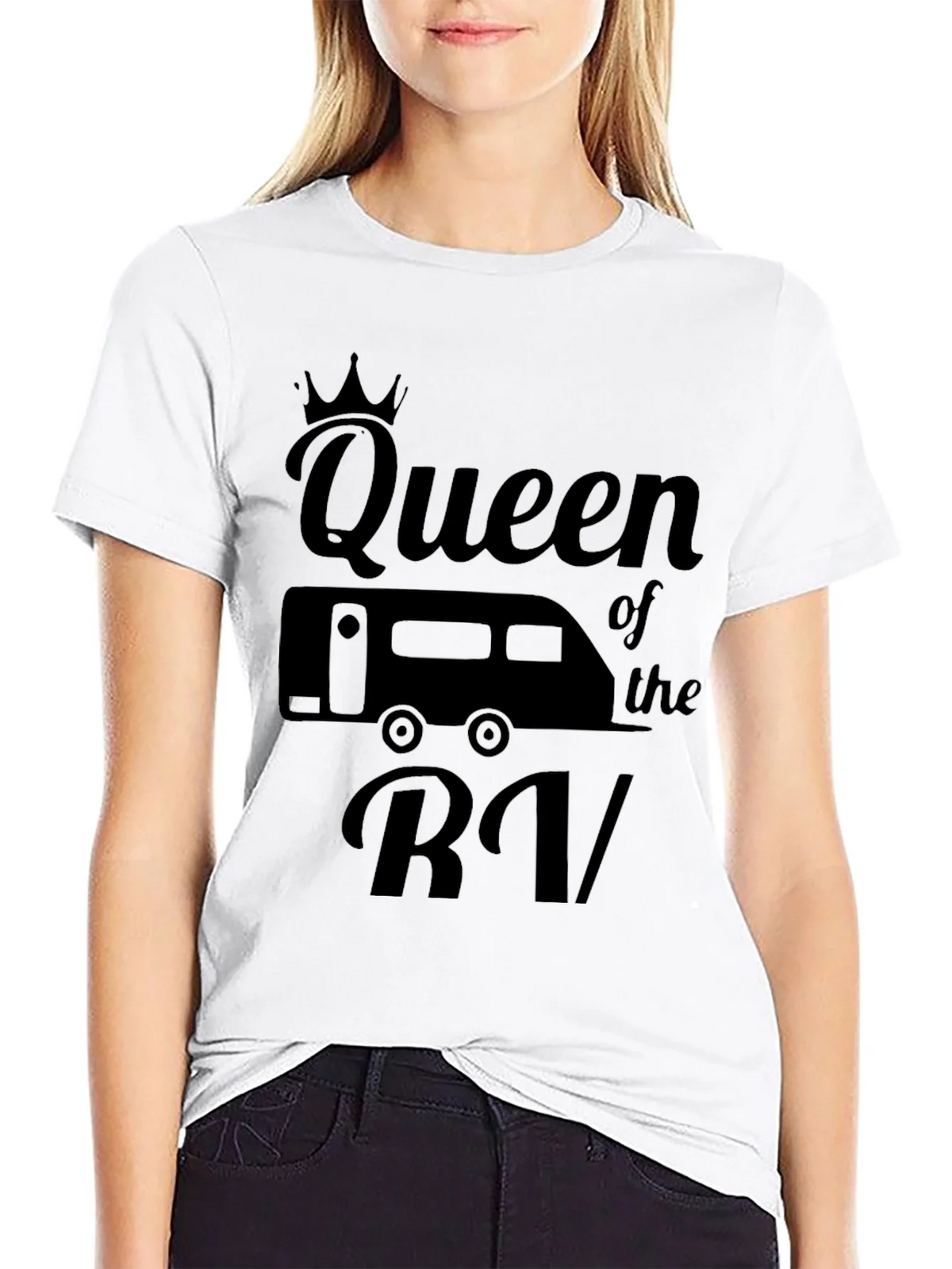 Queen of the RV Black Graphic T-Shirt product image 8