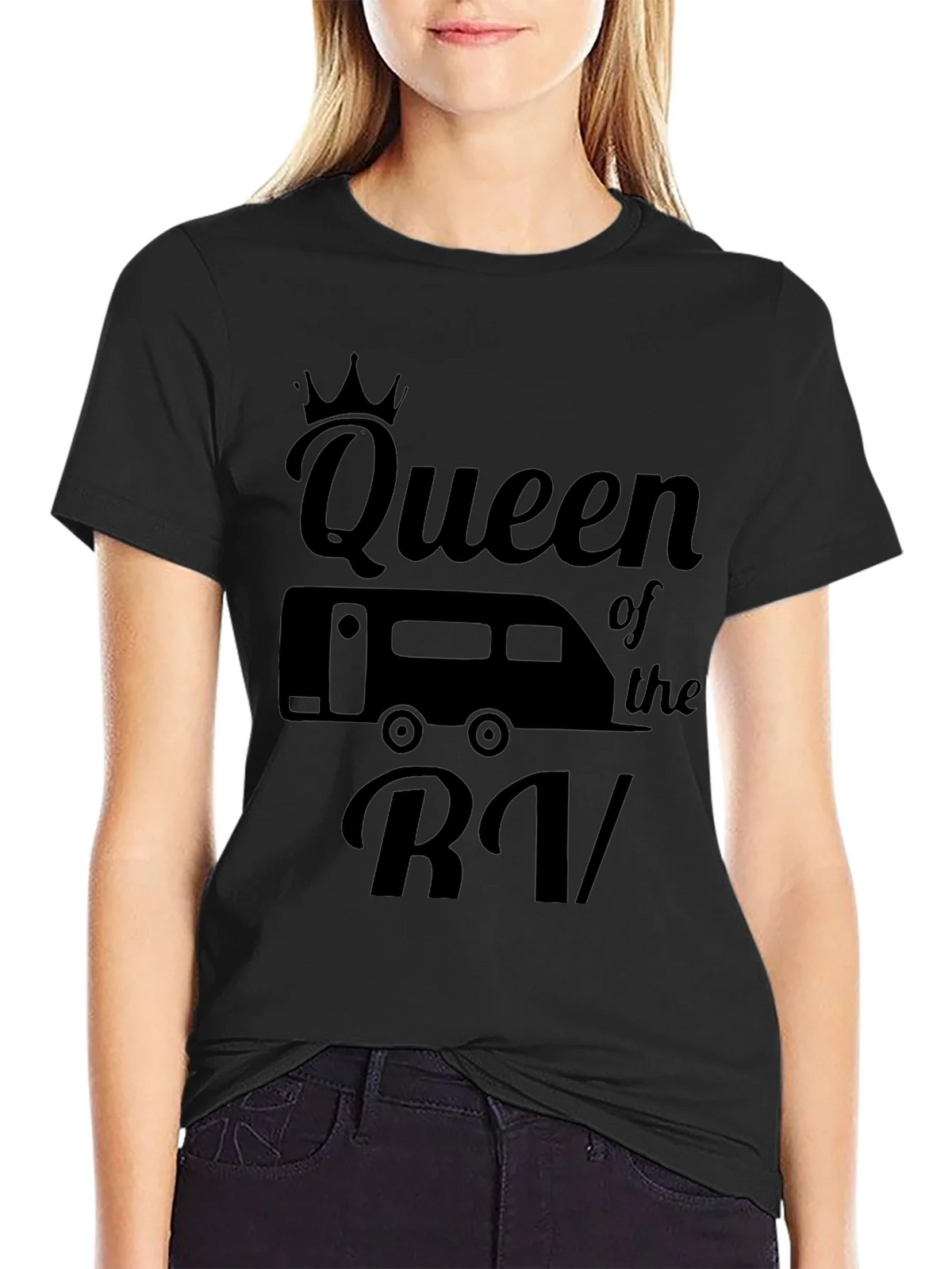 Queen of the RV Black Graphic T-Shirt product image 2